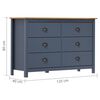 vidaXL Credenza Hill Grigia 125x40x80 cm in Legno Massello di Pino
