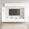 vidaXL Set Mobili Porta TV 8 pz Bianco in Legno Multistrato