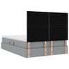 vidaXL Letto con contenitore e materasso Grigio chiaro 140 x 200 cm