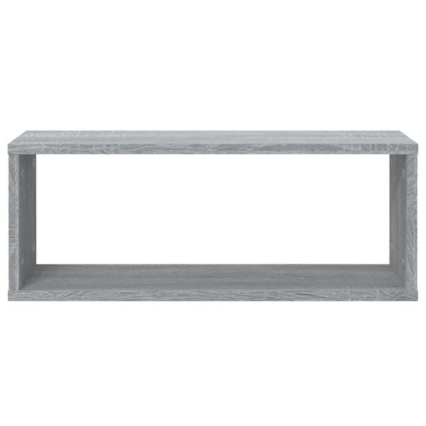 vidaXL Mensole Cubo Muro 2 pz Grigio Sonoma 60x15x23 cm in Multistrato
