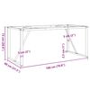 vidaXL Telaio Gambe a O per Tavolo da Pranzo 180x80x73 cm in Acciaio