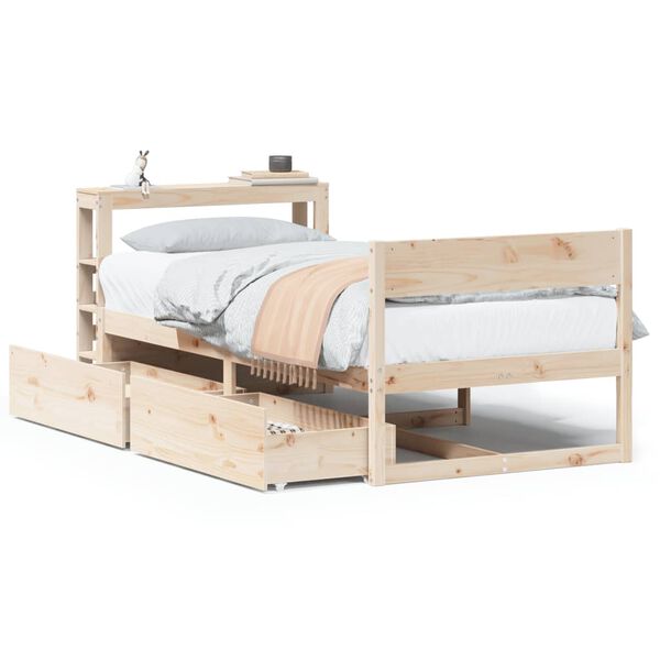 vidaXL Letto senza Materasso 90x190 cm in Legno Massello di Pino