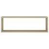 vidaXL Mensole Parete Cubo 4pz Rovere Sonoma 80x15x26,5cm Multistrato