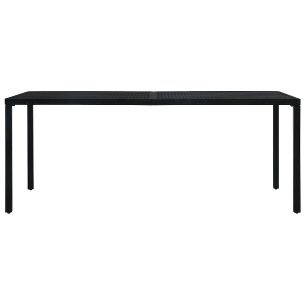 vidaXL Tavolo da Giardino Nero 180x83x72 cm in Acciaio