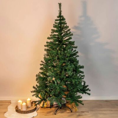 HI Albero di Natale con Supporto in Metallo Verde 180 cm