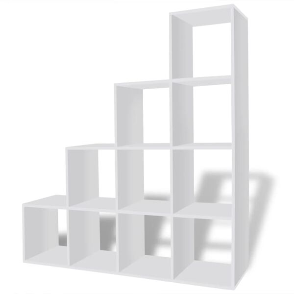vidaXL Libreria / Scaffale Espositore a Scala 142 cm Bianco