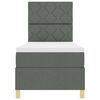 vidaXL Letto a Sorgente LED Grigio scuro 80 x 200 cm Tessuto