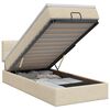 vidaXL Letto ottomano con materasso Crema 100 x 200 cm Tessuto