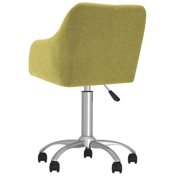 vidaXL Sedia da Pranzo Girevole Verde in Tessuto