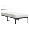 vidaXL Giroletto con Testiera in Metallo Nero 80x200 cm