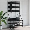 vidaXL Appendiabiti con Porta Scarpe Nero 100x40x184 cm