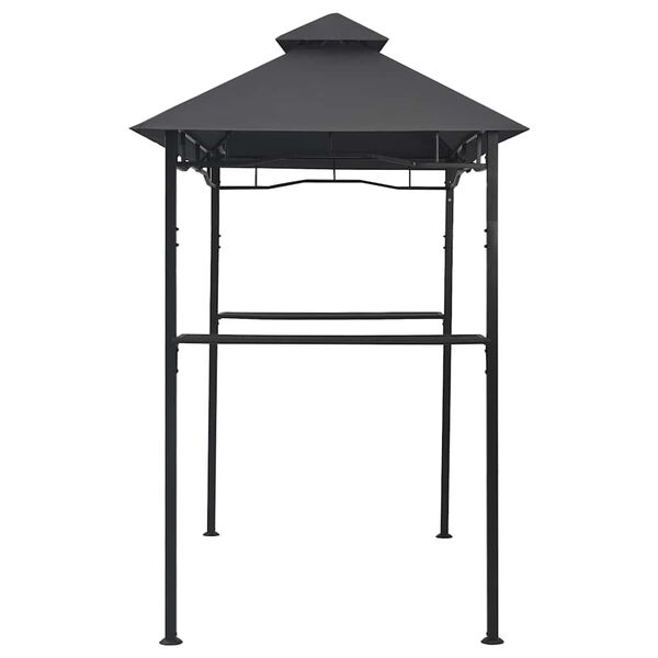 vidaXL Gazebo per Barbecue 240x150x255 cm Antracite in Acciaio