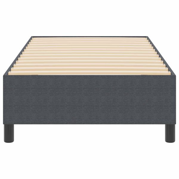vidaXL Struttura letto piattaforma Grigio scuro 90 x 200 cm Tessuto