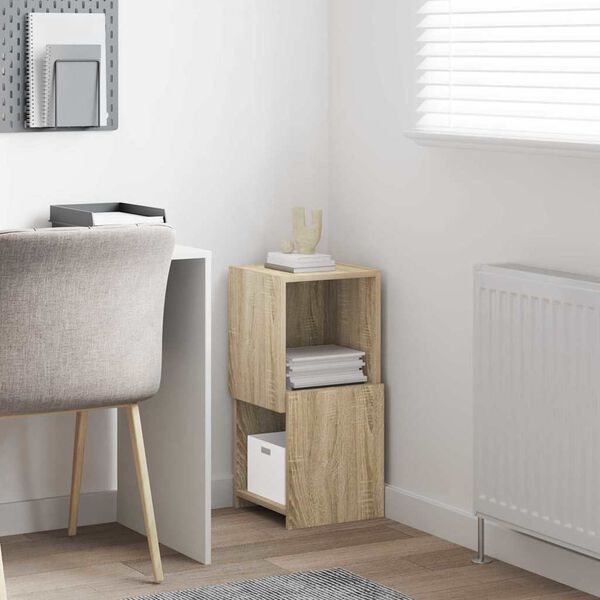 vidaXL Mobile angolare Rovere Sonoma 30,5x30x65cm Legno multistrato