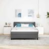 vidaXL Letto a molle con materasso Grigio scuro 140 x 190 cm Tessuto