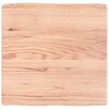 vidaXL Piano Tavolo Marrone Chiaro 60x60x(2-6) cm Rovere Non Trattato