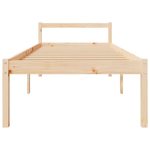vidaXL Letto per Anziani 90x200 cm in Legno Massello di Pino