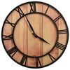 vidaXL Orologio da Parete 39 cm Marrone e Nero in MDF e Ferro