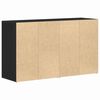 vidaXL Credenza Rovere Nero 120 x 36 x 69 cm Legno multistrato