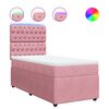 vidaXL Giroletto a Molle con Materasso Rosa 100x200 cm in Velluto