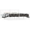vidaXL Giroletto con Testiera e Pediera Metallo Bianco 200x200 cm