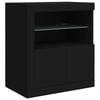 vidaXL Credenza con Luci LED Nera 283x37x67 cm