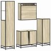 vidaXL Set Mobili da Bagno 4 pz Rovere Sonoma in Legno Multistrato