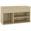 vidaXL Panca Portascarpe Rovere Sonoma 103x30x54,5 cm in Truciolato