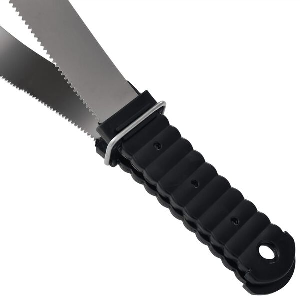 vidaXL Lama di Spargimento Doppio Lato Argento in Acciaio Inox