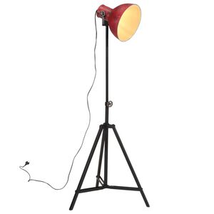 vidaXL Lampada da Terra 25 W Rosso Anticato 61x61x90/150 cm E27