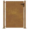 vidaXL Cancello da giardino 100x150 cm in acciaio Corten
