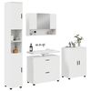 vidaXL Set di mobili per il bagno con cassetto 4 pcs Bianco Lucido