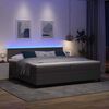 vidaXL Letto a Sorgente LED Grigio chiaro e bianco 200 x 200 cm