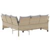 vidaXL Divano a Forma di L con Cuscini in Polyrattan Beige
