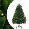 vidaXL Albero di Natale artificiale 150 cm 150 LED Bianco caldo Verde
