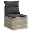 vidaXL Set Divani da Giardino 7pz con Cuscini Grigio Chiaro Polyrattan