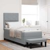 vidaXL Letto a molle con testiera Grigio chiaro 80 x 200 cm Tessuto