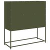 vidaXL Credenza Verde Oliva 100,5x39x107 cm Acciaio Laminato a Freddo