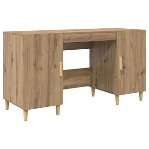 vidaXL Scrivania Rovere artigianale Legno ingegnerizzato