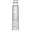 vidaXL Cesti Gabbioni ad Arco 8 pz 200x30x120/140 cm Ferro Zincato