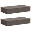 vidaXL Scatola di Stoccaggio 2 pcs Grigio 90 x 48 x 15 cm