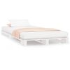 vidaXL Letto a Pallet Bianco 90x190 cm Single Legno Massello di Pino