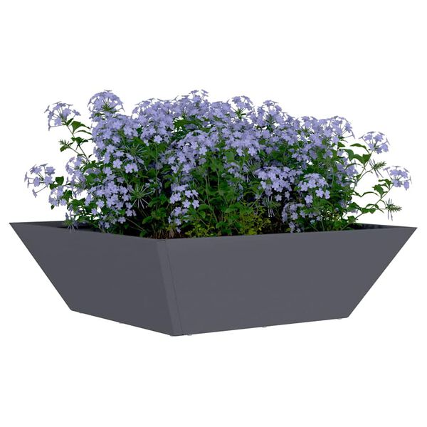 vidaXL Vaso da giardino Antracite 50 x 50 x 15 cm