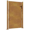 vidaXL Cancello da giardino 100x125 cm in acciaio Corten