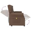vidaXL Poltrona Massaggiante Reclinabile 3 Posti Marrone in Similpelle
