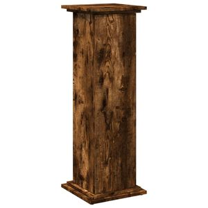 vidaXL Espositore con Portaoggetti Rovere Fumo 31x30x90cm Truciolato