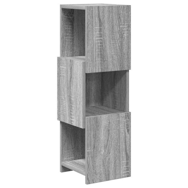 vidaXL Mobile angolare Grigio Sonoma 25,5x25x80cm Legno multistrato