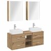 vidaXL Set di mobili per il bagno 5 pz Rovere Artigianale