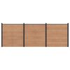 vidaXL Set di Recinzione 3 pz 526 x 186 cm WPC e Alluminio Marrone