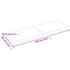 vidaXL Piano Tavolo Marrone Chiaro 180x60x(2-6) cm Rovere Non Trattato